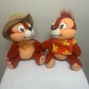 Vintage 1989 Chip ’n Dale Rescue Rangers Plush Set – Playskool Disney 8”